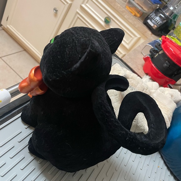 Bath & Body Works Halloween Vampire Black Cat 3 Wick Pedestal Candle Holder - Picture 4 of 5